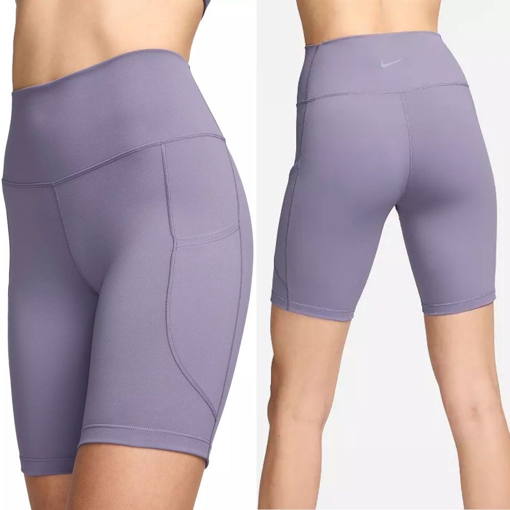 NEW! Nike Women's One High-Waisted 8" Biker Shorts With Pockets